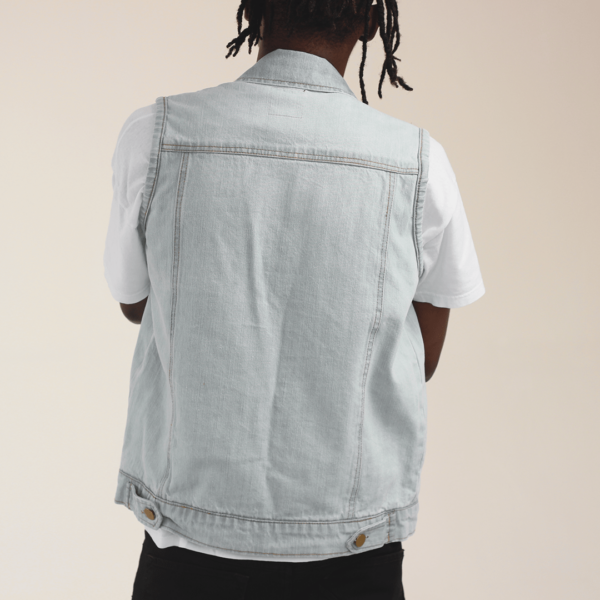 Men's Sleeveless Denim Jacket - Image 2