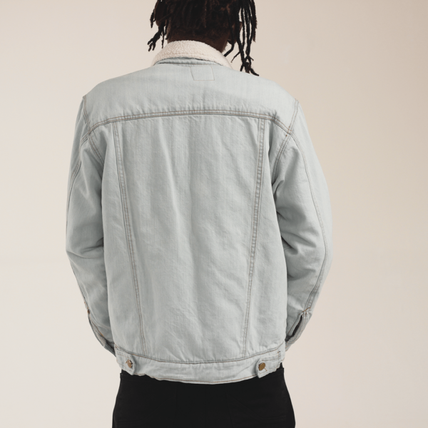 Men's Sherpa Denim Jacket - Image 3