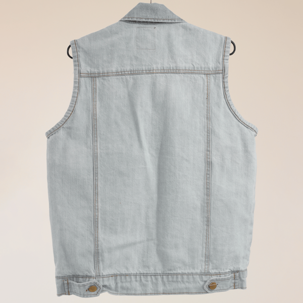 Men's Sleeveless Denim Jacket - Image 8