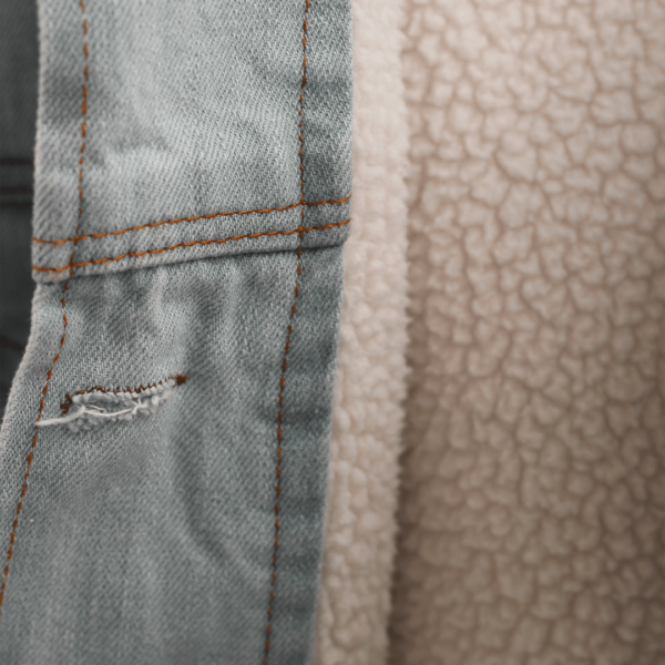 Women's Sherpa Denim Jacket - Image 6